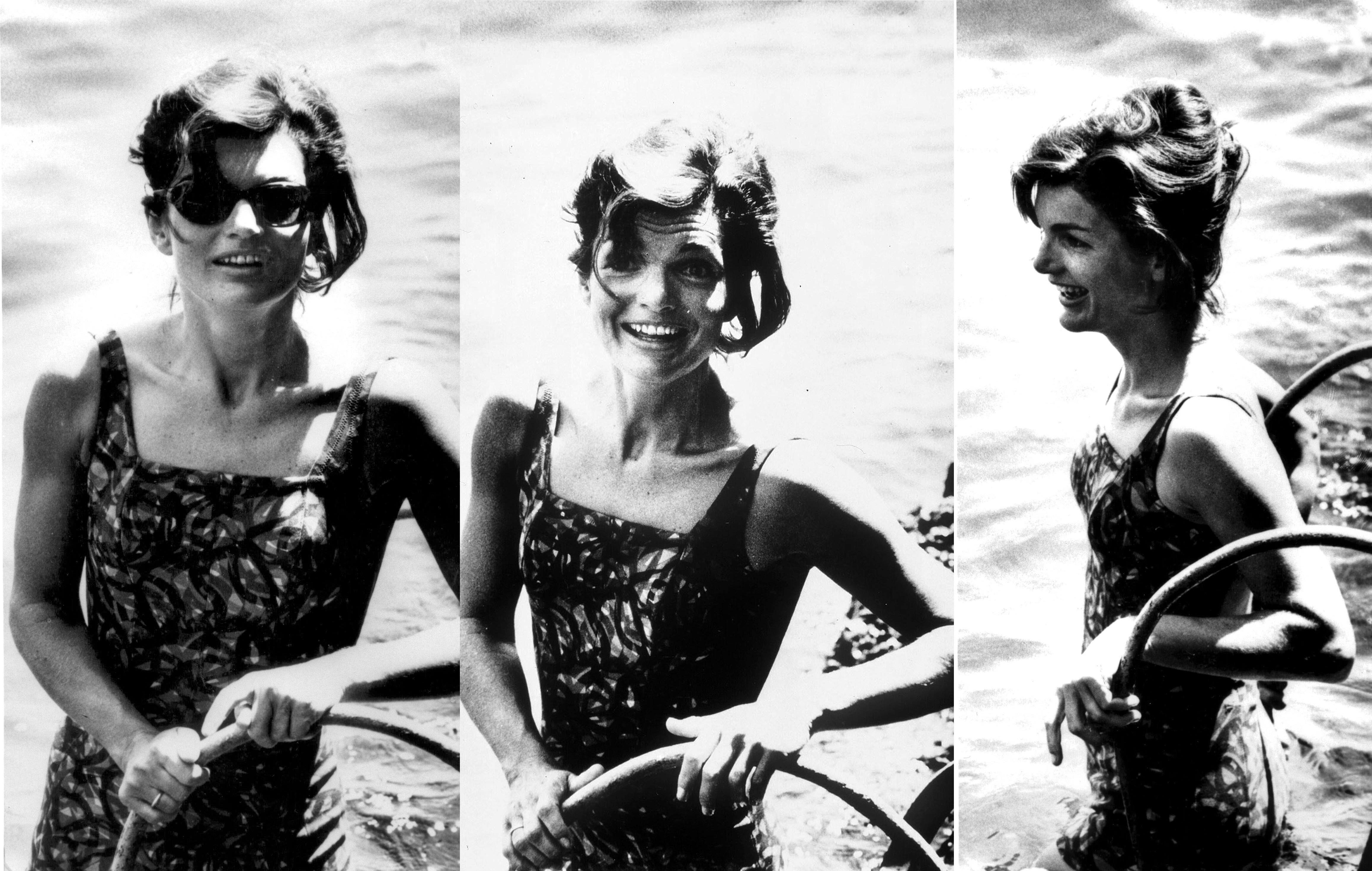 Photo by REX/Shutterstock (313664ag) JACKIE KENNEDY BY THE SWIMMING POOL IN RAVELLO, ITALY - 1962 VARIOUS
