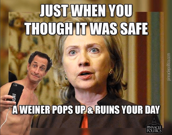 Entity found thirteen funny Hillary Clinton-Weinergate memes you inbox will thank us for.