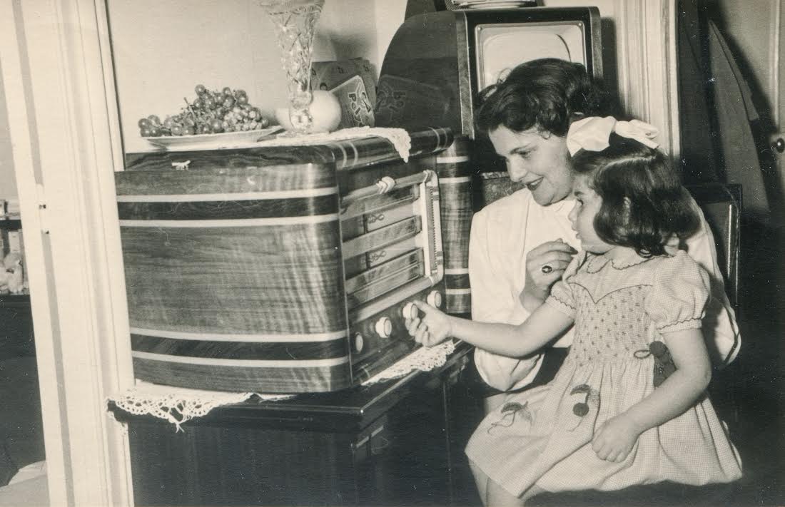woman with radio