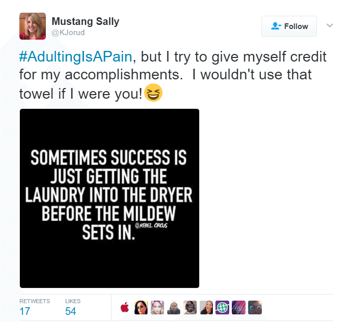 Entity shares millennial adulting problems with trending Twitter hashtag #AdultingIsAPain.