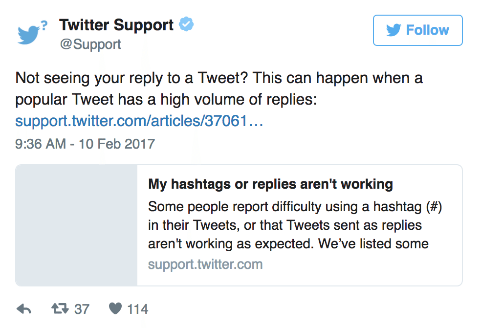 Twitter assures users they are suffering from a glitch, not censoring tweets, Entity reports.