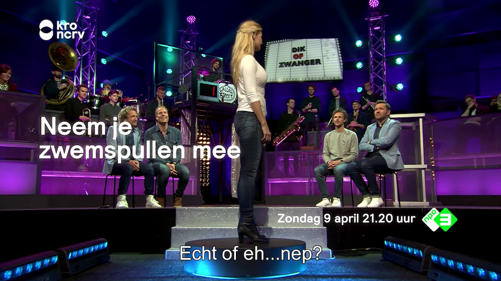 The sexist Dutch game show literally had the woman stand on a rotating platform in front of the men, Entity reports.