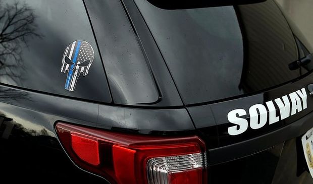 Unrest as Solvay police use Punisher logo on their vehicles, Entity reports.