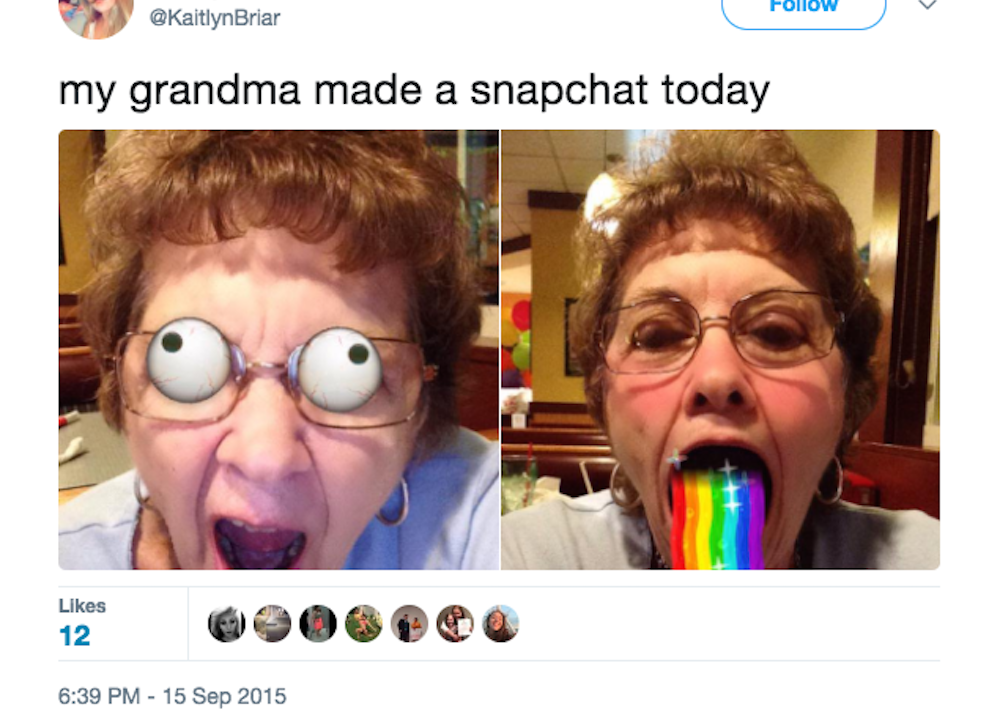 Entity encourages young women to teach their grandmas how to use Snapchat