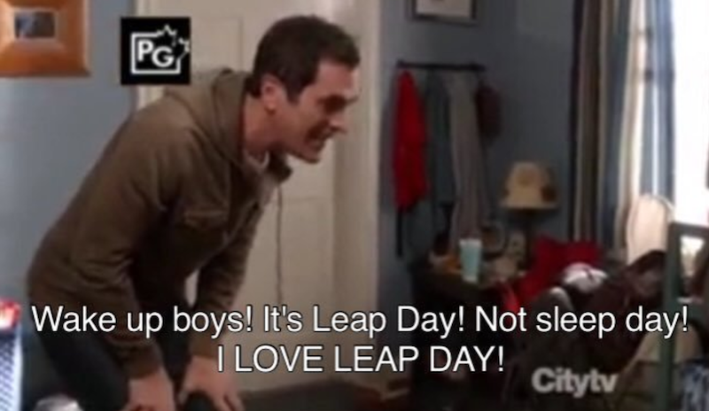 Entity reports on Modern Family leap day.