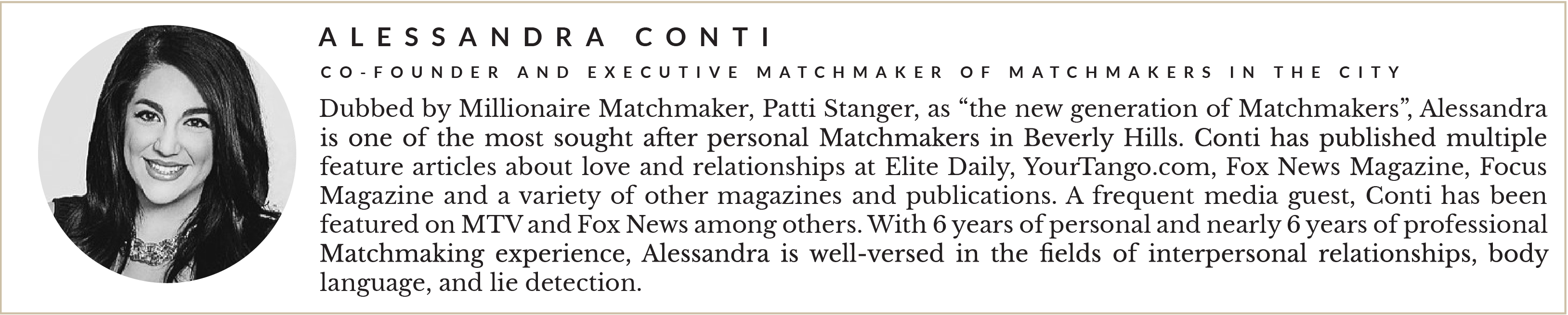 Entity presents Alessandra Conti