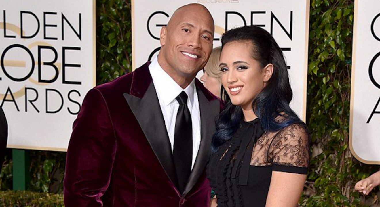 Entity reports on does the rock have a daughter?