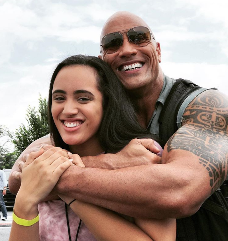 Entity reports on does the rock have a daughter?