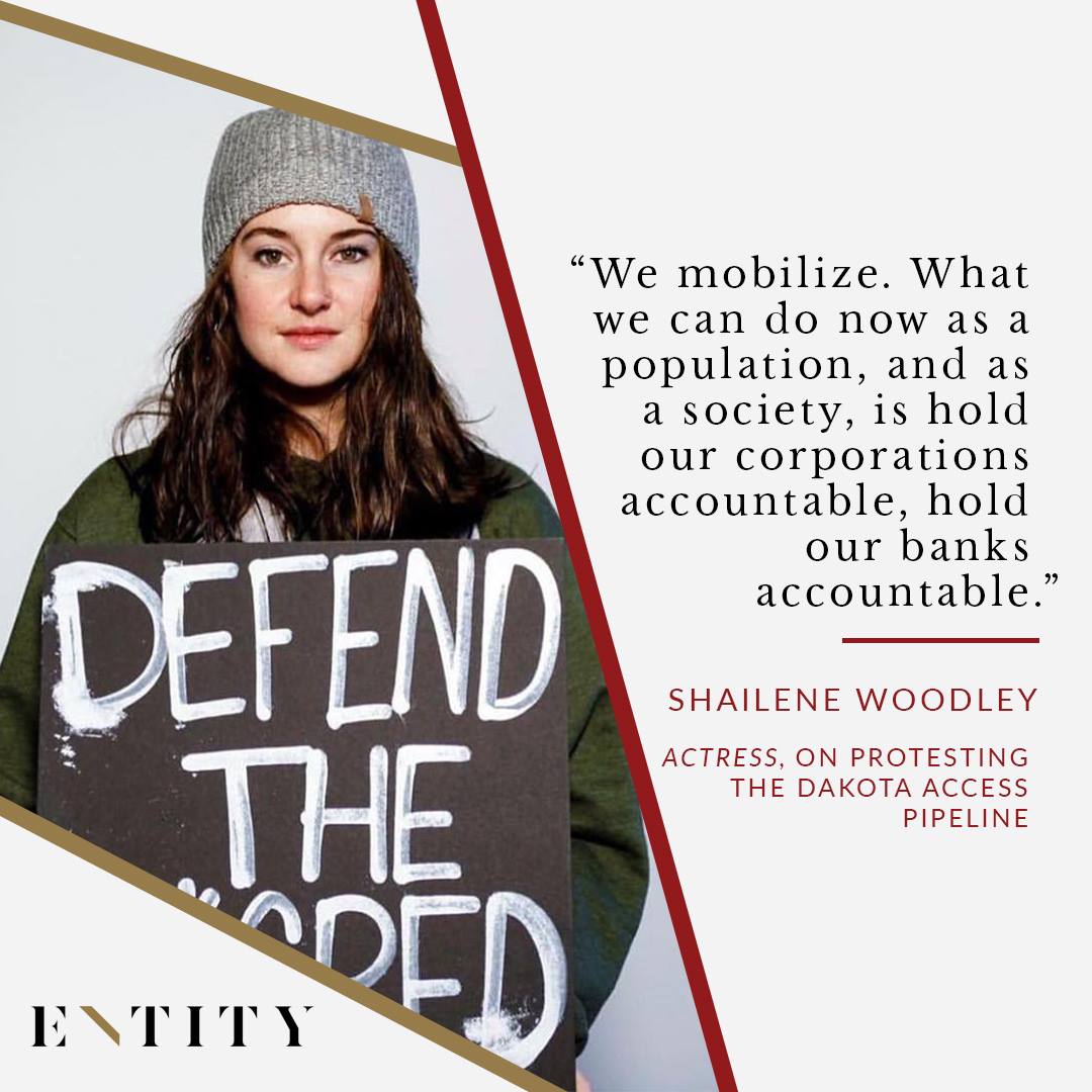 ENTITY reports on shailene woodley quotes about activism