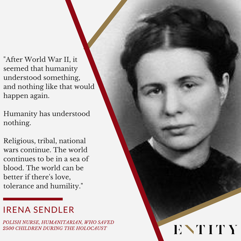 ENTITY reports on irena sendler quotes about women