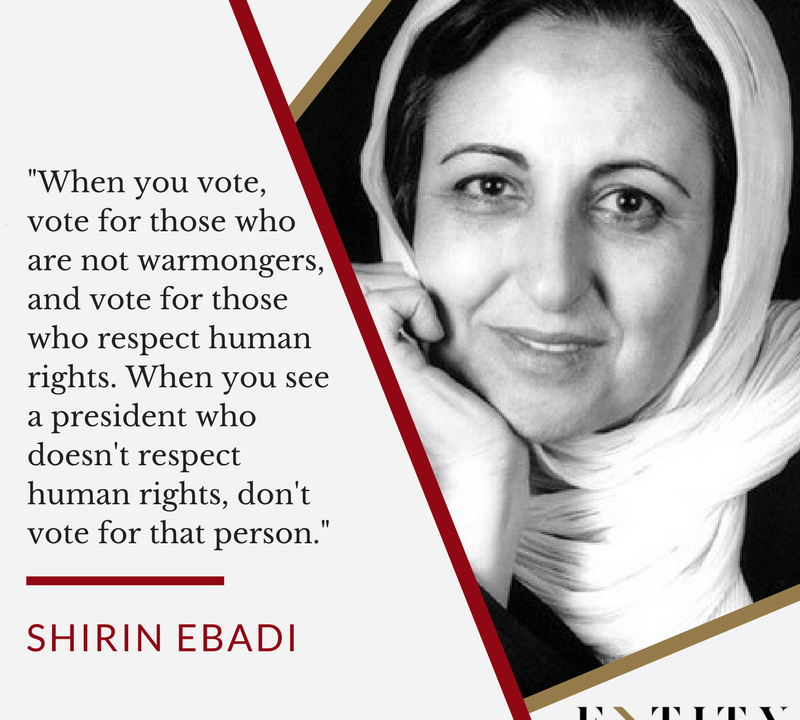 ENTITY reports on shirin ebadi quotes about women.