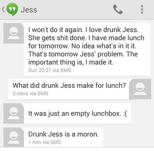 ENTITY explores funny drunk texts
