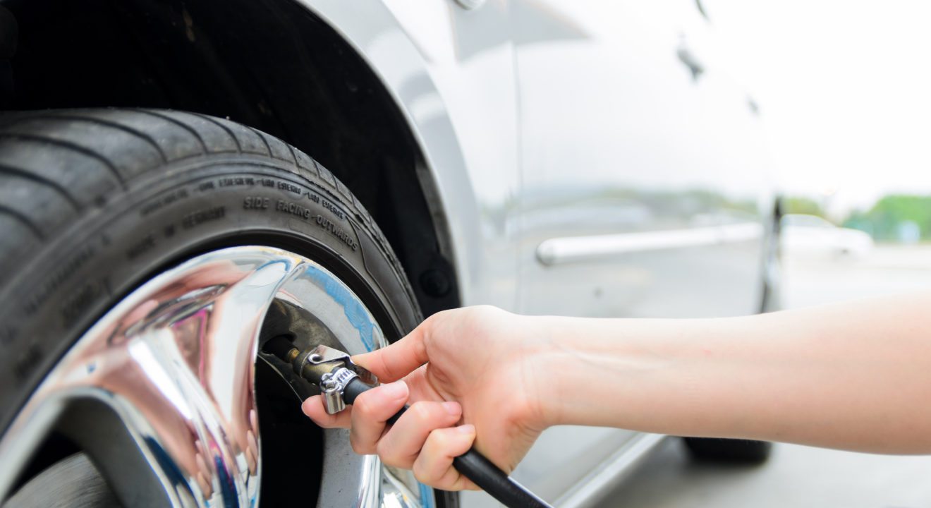 Entity explains how to put air in your car tires if you're a beginner.