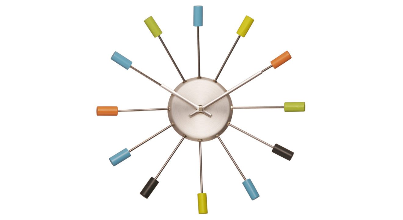 Entity's favorite roaring '20s style is geometric clocks.