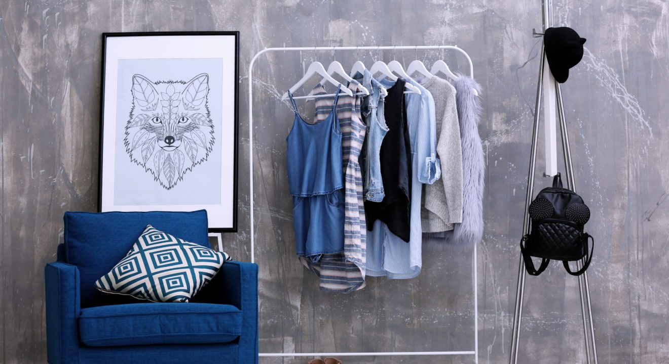 Entity explores original ways to display your wardrobe in the living room.