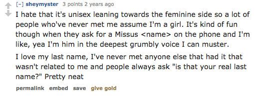 Entity shares some of the frustrating moments and challenges that are only experienced by people with gender neutral names.