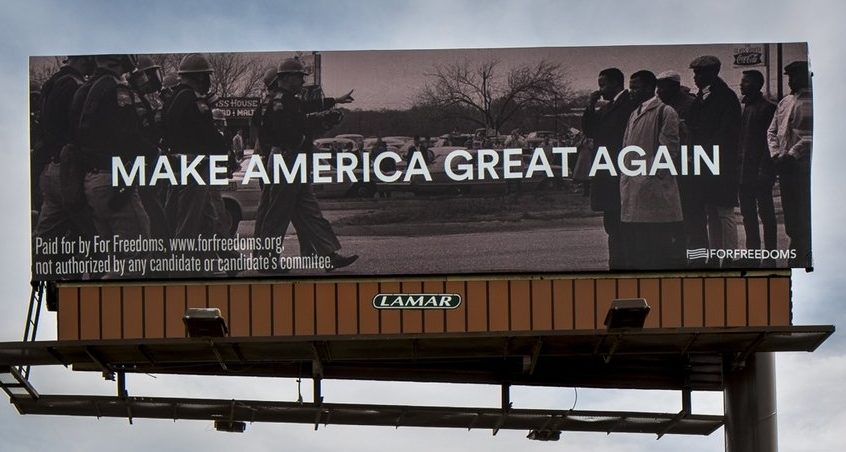 Entity reports that some controversial billboards call out racism in America.