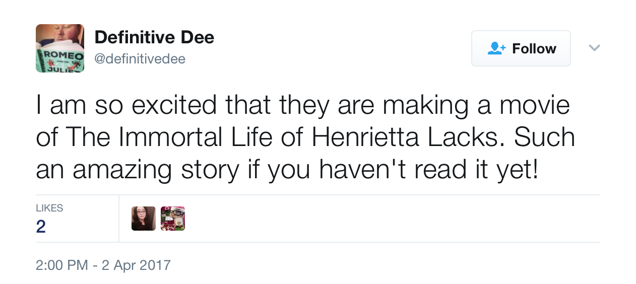 Entity reports on Henrietta Lacks