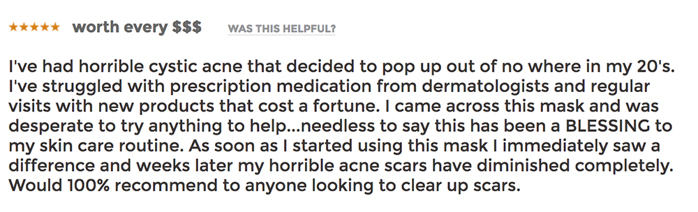 Entity discusses acne scar lighteners