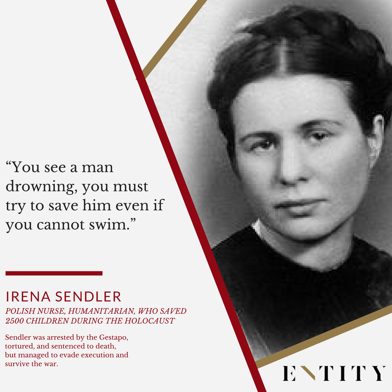 ENTITY reports on irena sendler quotes about women