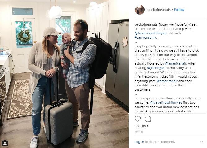 ENTITY explains the travel influencer Extra Pack of Peanuts