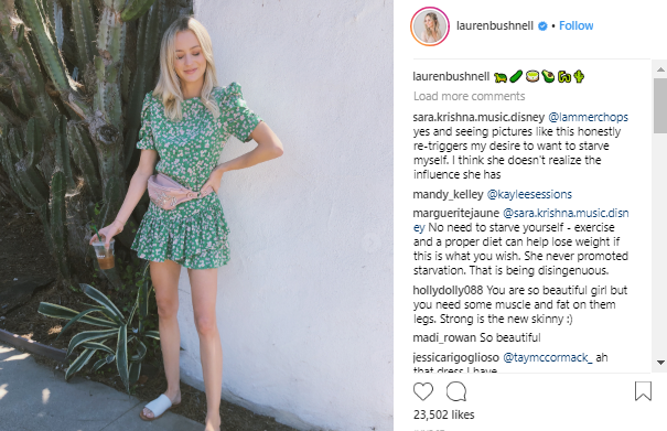 Lauren bushnell Instagram comments