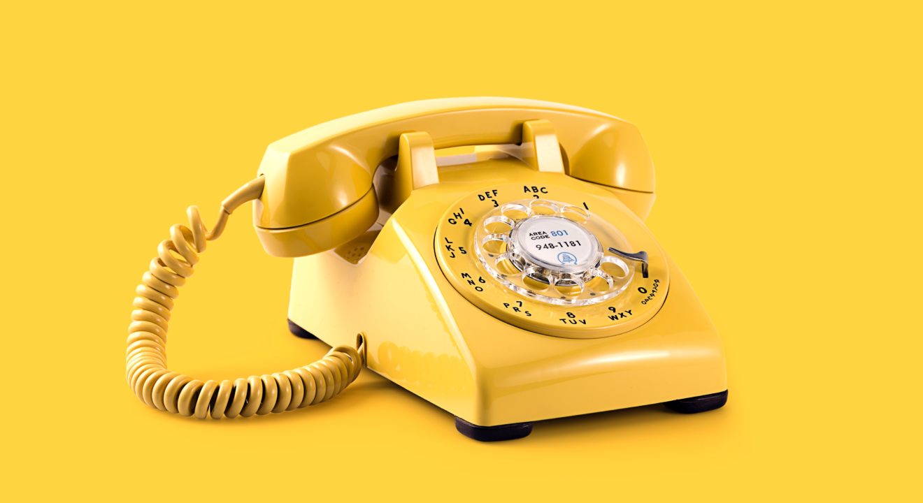 Phone interview tips for the super anxious, photo of yellow phone