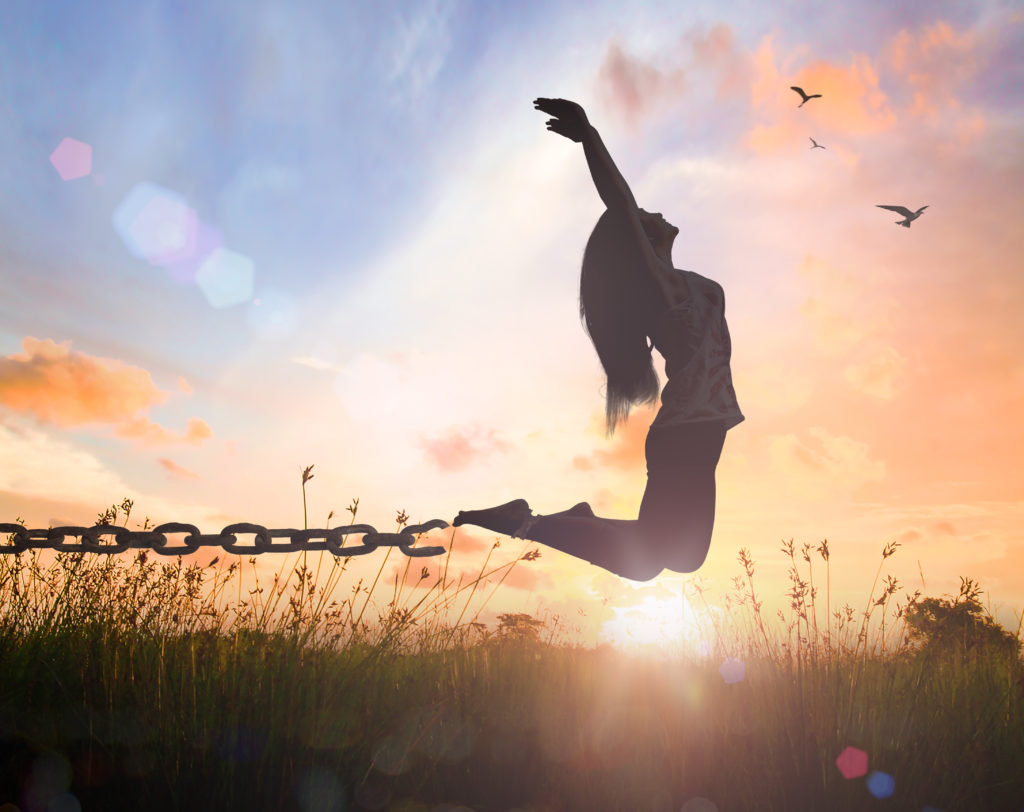 Entity young woman breaks free from eating disorder chains 