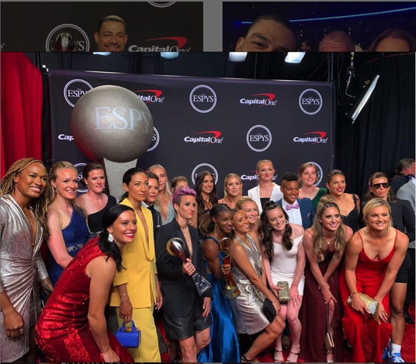 ENTITY shares photo of the US women's soccer team at the ESPYs