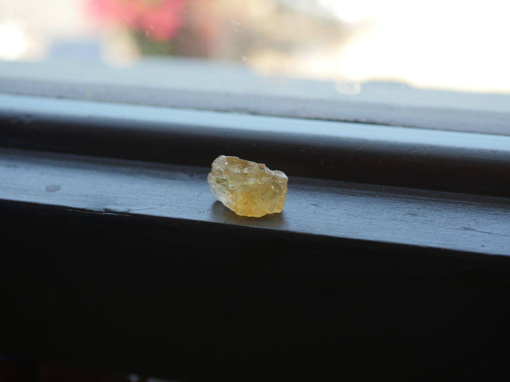 A photo of a citrine gem.