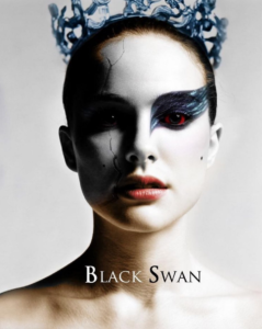 Instagram account @moviesreviews.art shares a photo of a Black Swan movie poster.