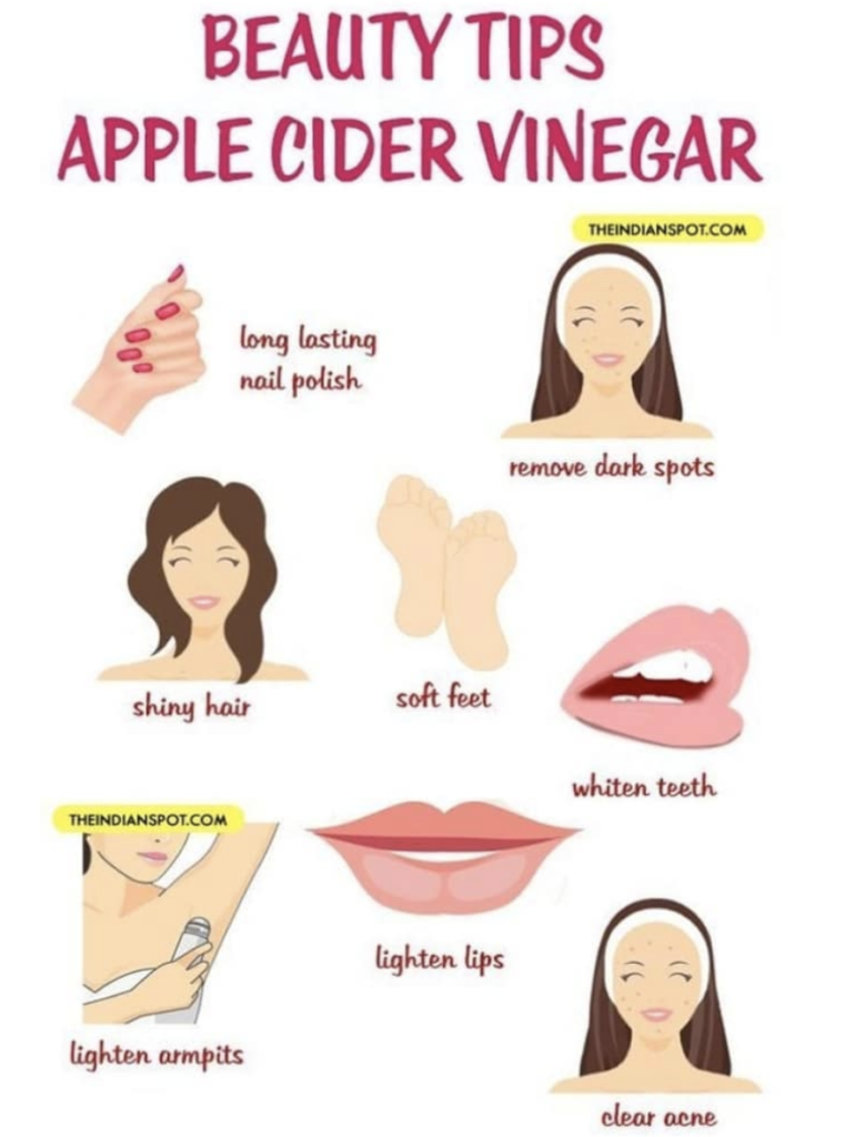 Entity shares photo of apple cider vinegar beauty tips
