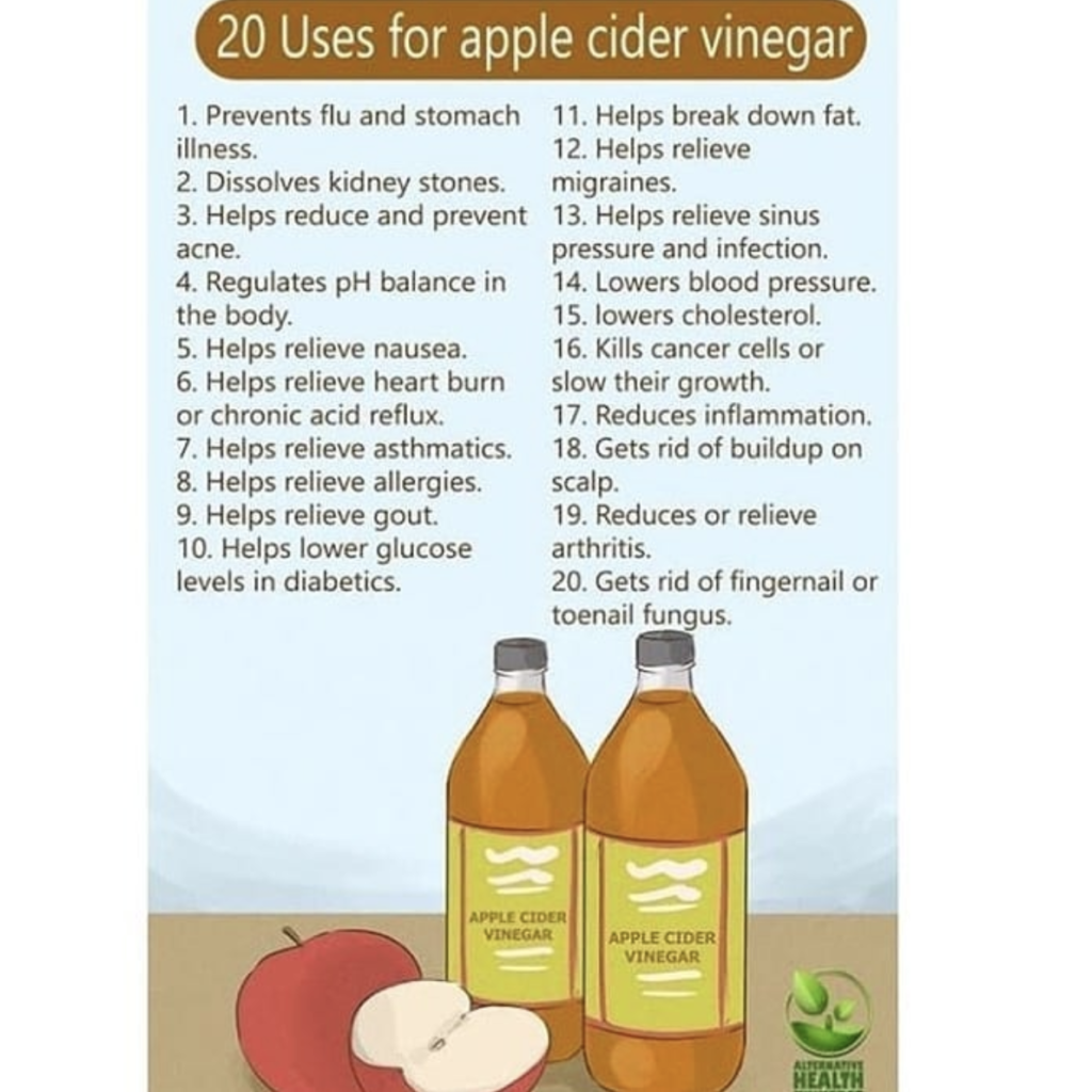 Entity shares photo of apple cider vinegar 