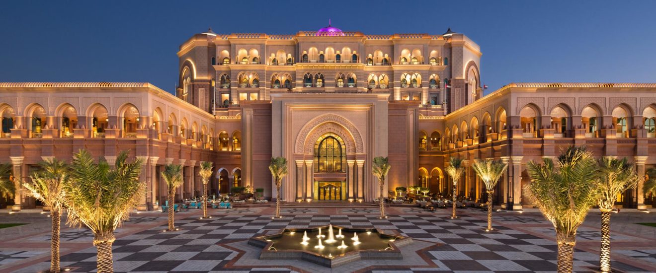 Entity shows photo of the Emirates Palace in Abu Dhabi dream vacation via kempinski.com