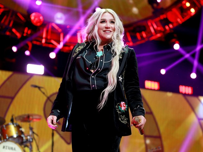 Singer Kesha performs after coming forward about eating disorder