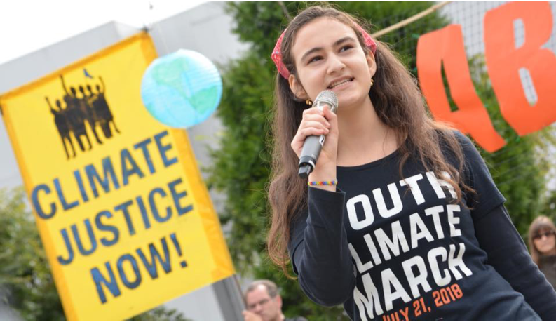 Entity Mag climate change activist Jamie Margolin at youth climate march