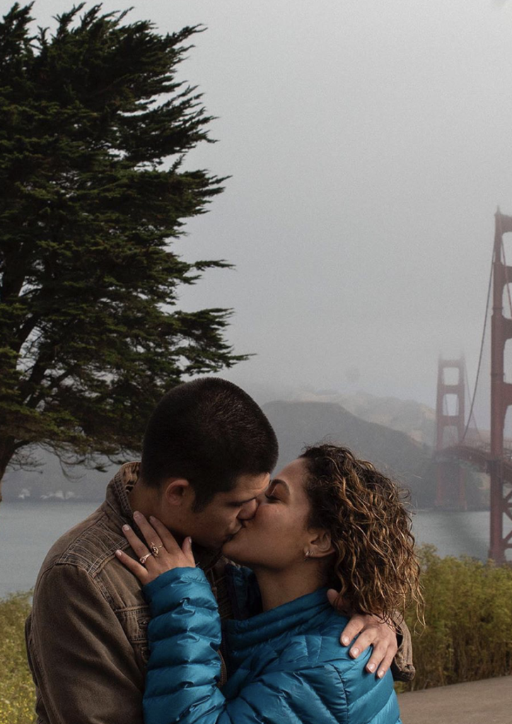 ENTITY shares photo of proposal ideas on the golden gate.