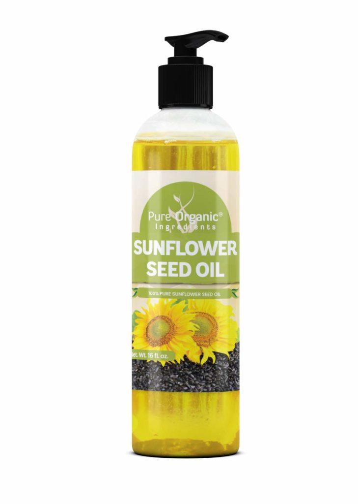 ENTITY shares photo of sunflower oil for skin via Pure Organic Ingredients on Amazon. 
