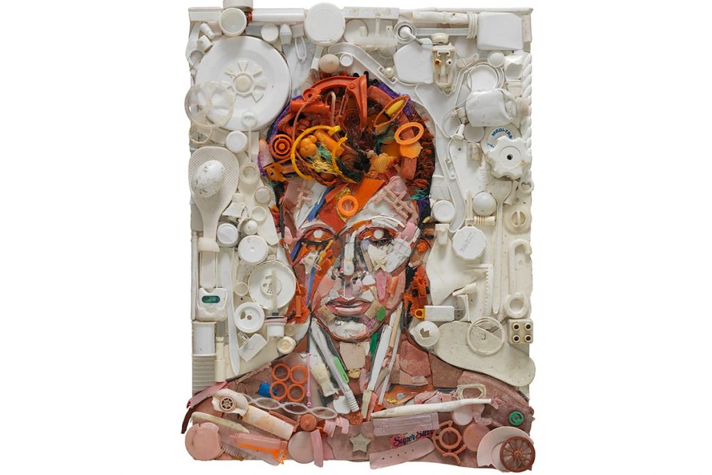Tess Felix not only makes her plastic art portraits of eco heroes, but she also makes her own personal heroes.