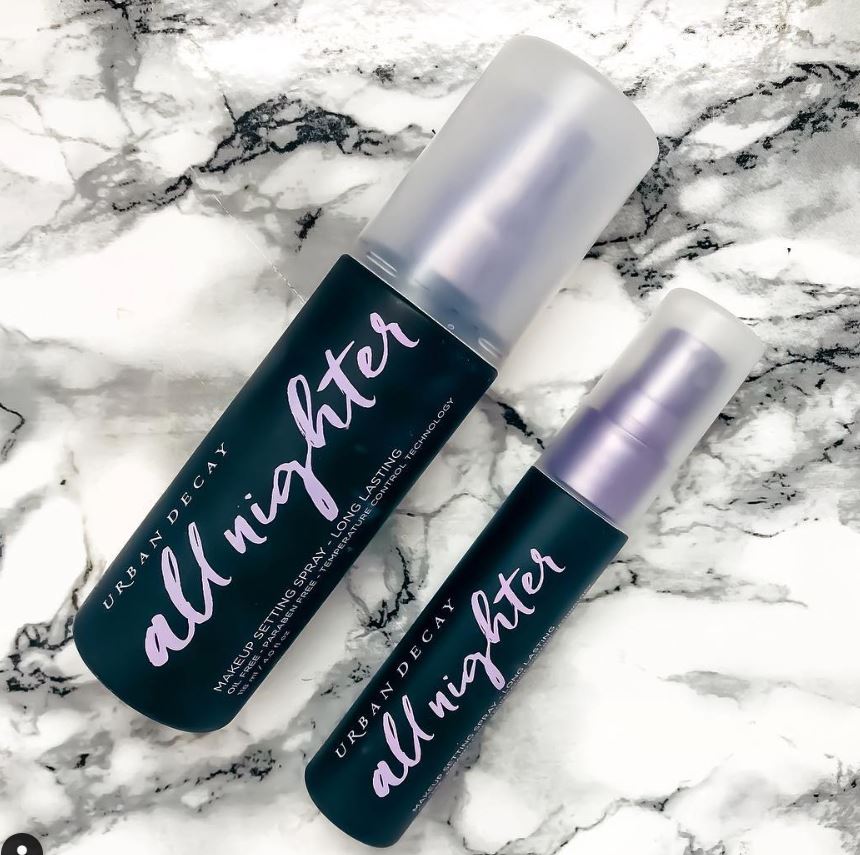 ENTITY recommends Urban Decay all nighter setting spray.
