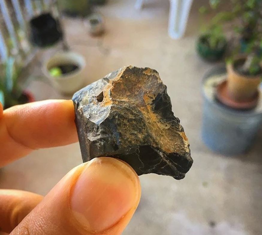 Instagram photo of raw onyx crystal.