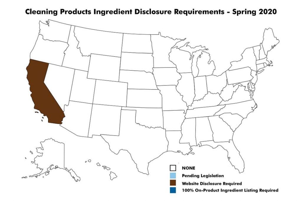 Cleaning products map