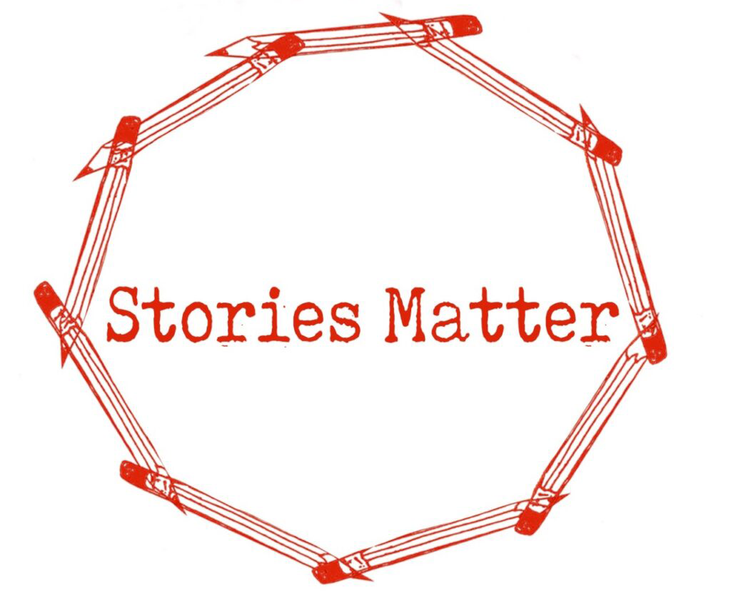 Logo for Stories Matter - a women's writing group run by Leslie Zemeckis. 